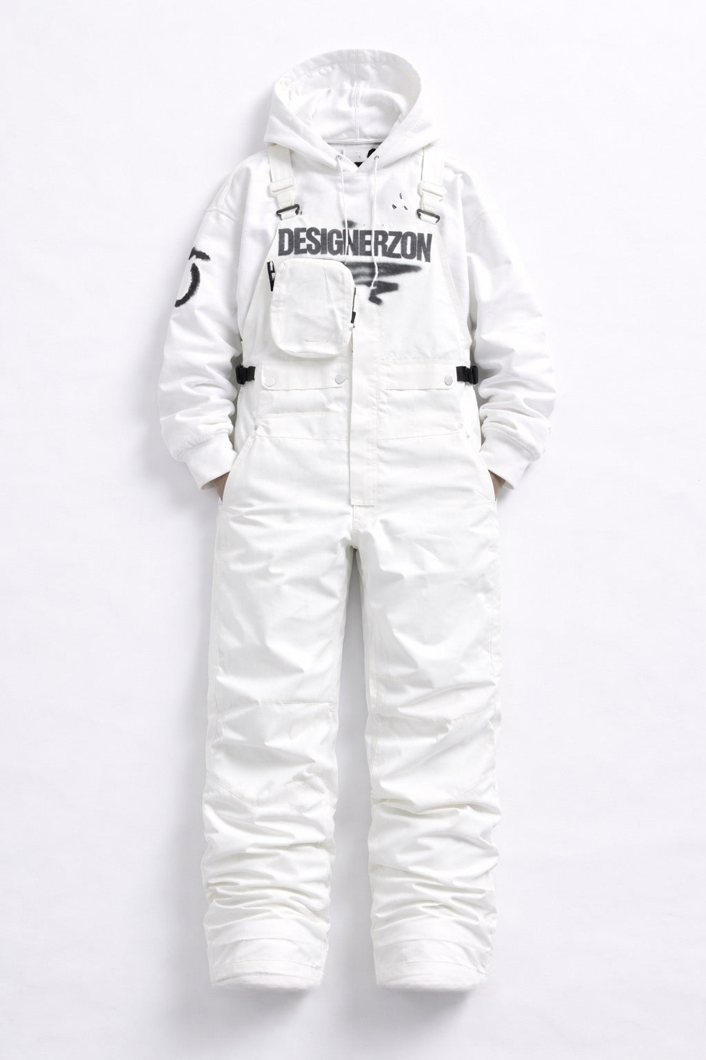 DESIGNERZOH All-White Utility Snow Suit